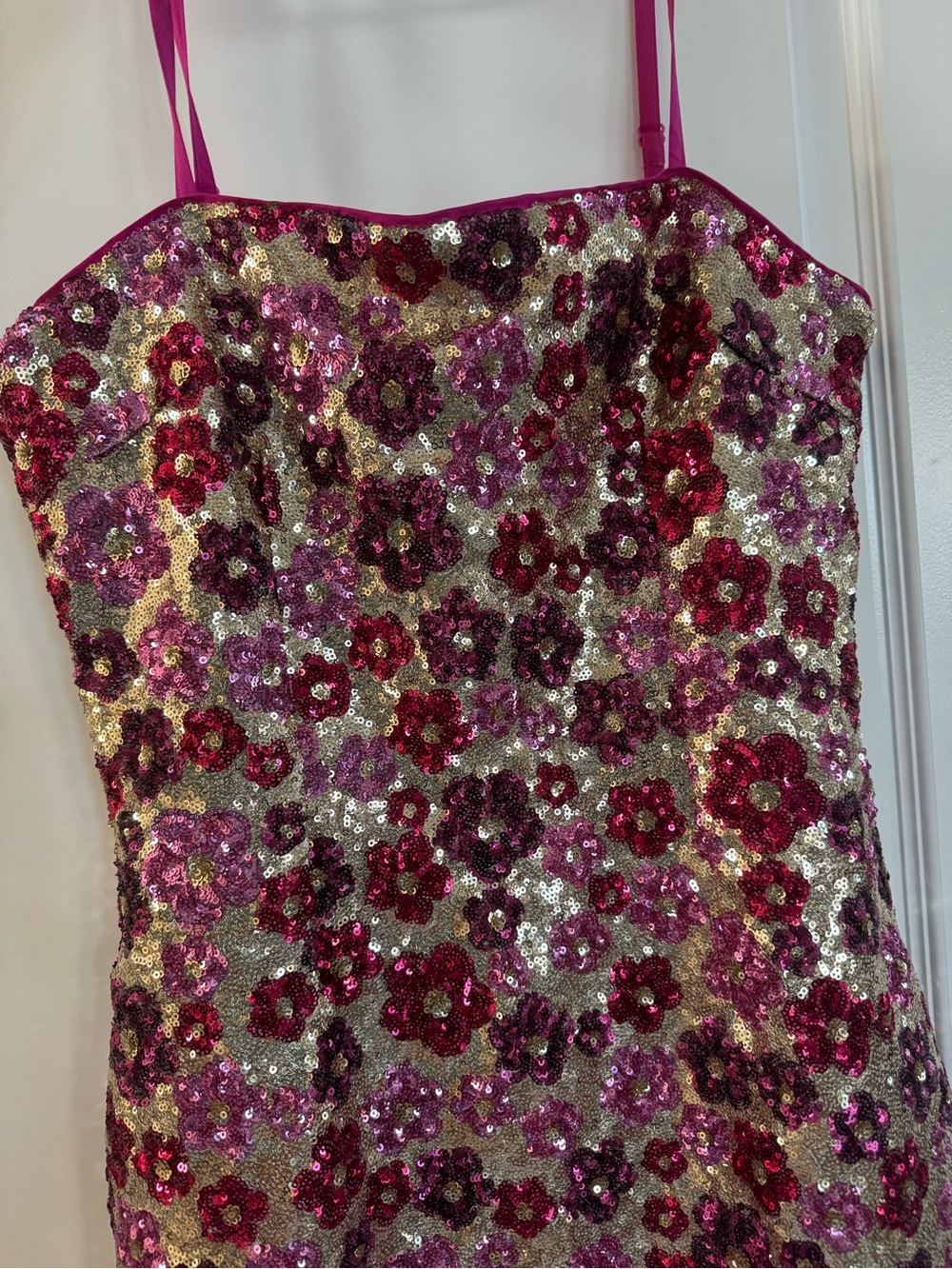 Nasty Gal Hot Pink Satin Dress with Zipper Detail - Picture 2 of 4